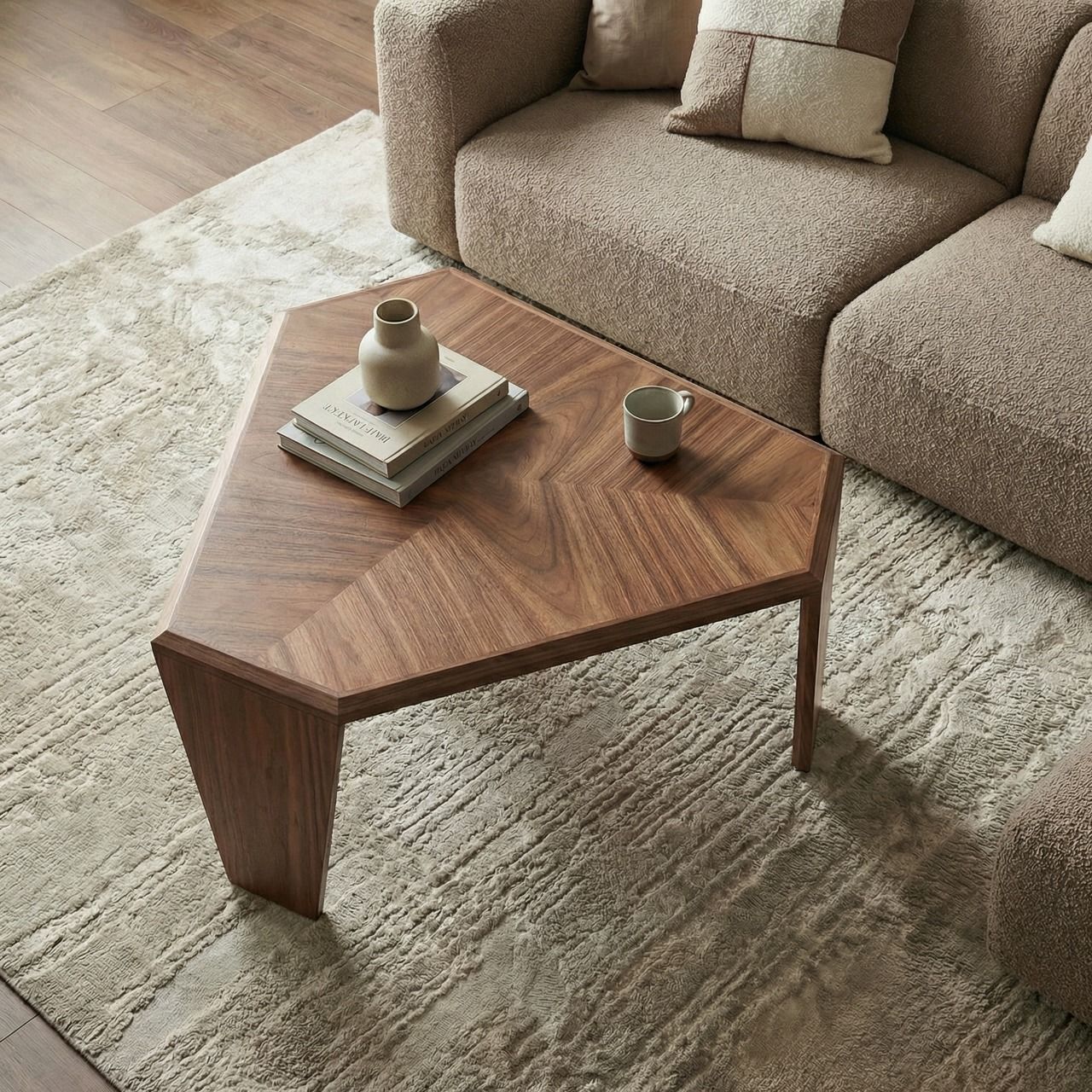 Журнальный столик Ниджи 90х70х38, шпон орех