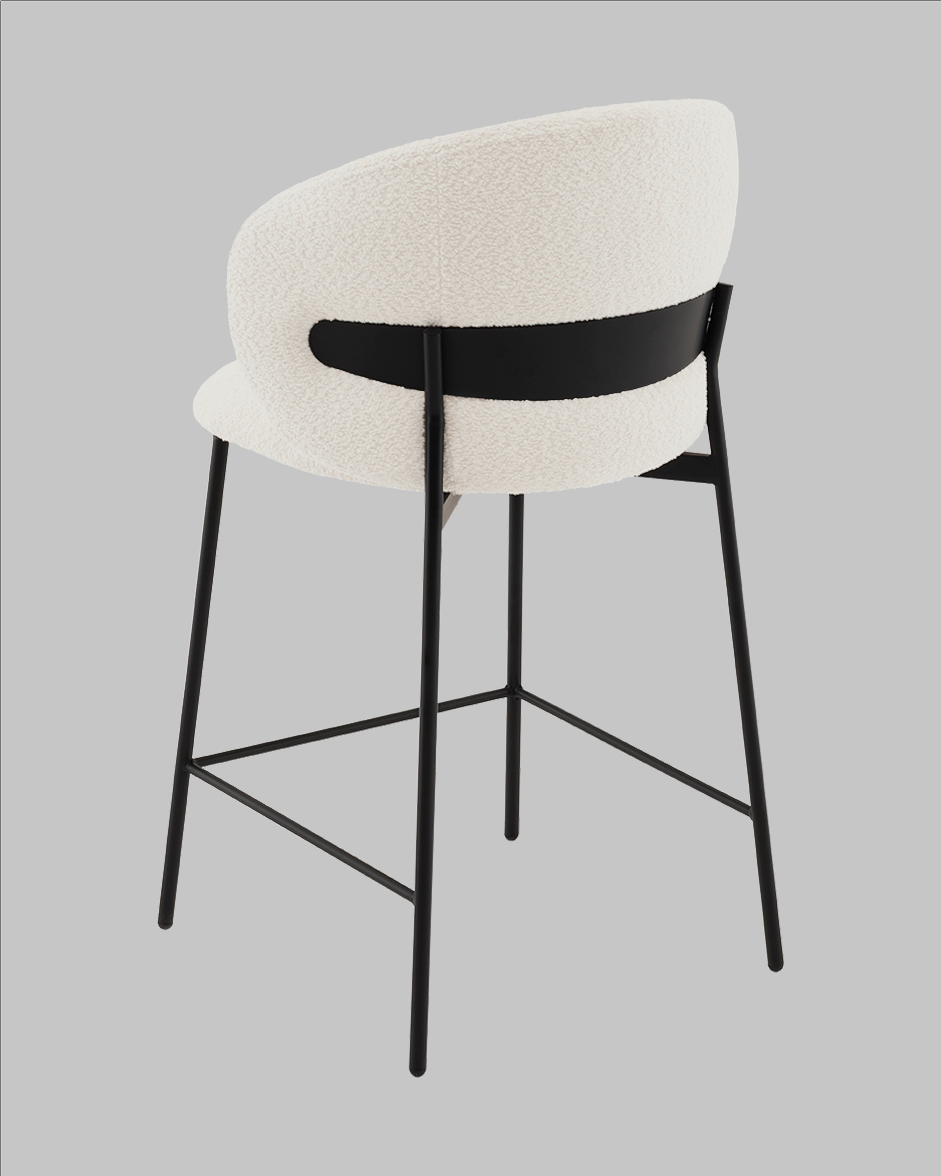 Стул полубарный Блейз букле белый