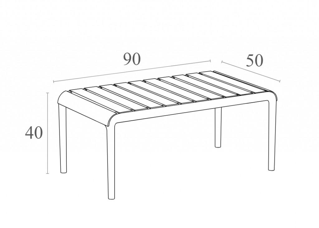 Столик пластиковый журнальный Paris Lounge Table оливковый