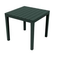 Стол пластиковый Прованс квадратный, тёмно-зеленый