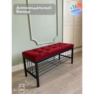 Банкетка Сканди-96-1 (красный/черный)