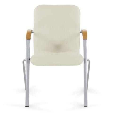 Кресло BRABIX "Samba CF-106 BOX-2", серый каркас, наладки "бук", кожзам бежевый, разобрано, 532764