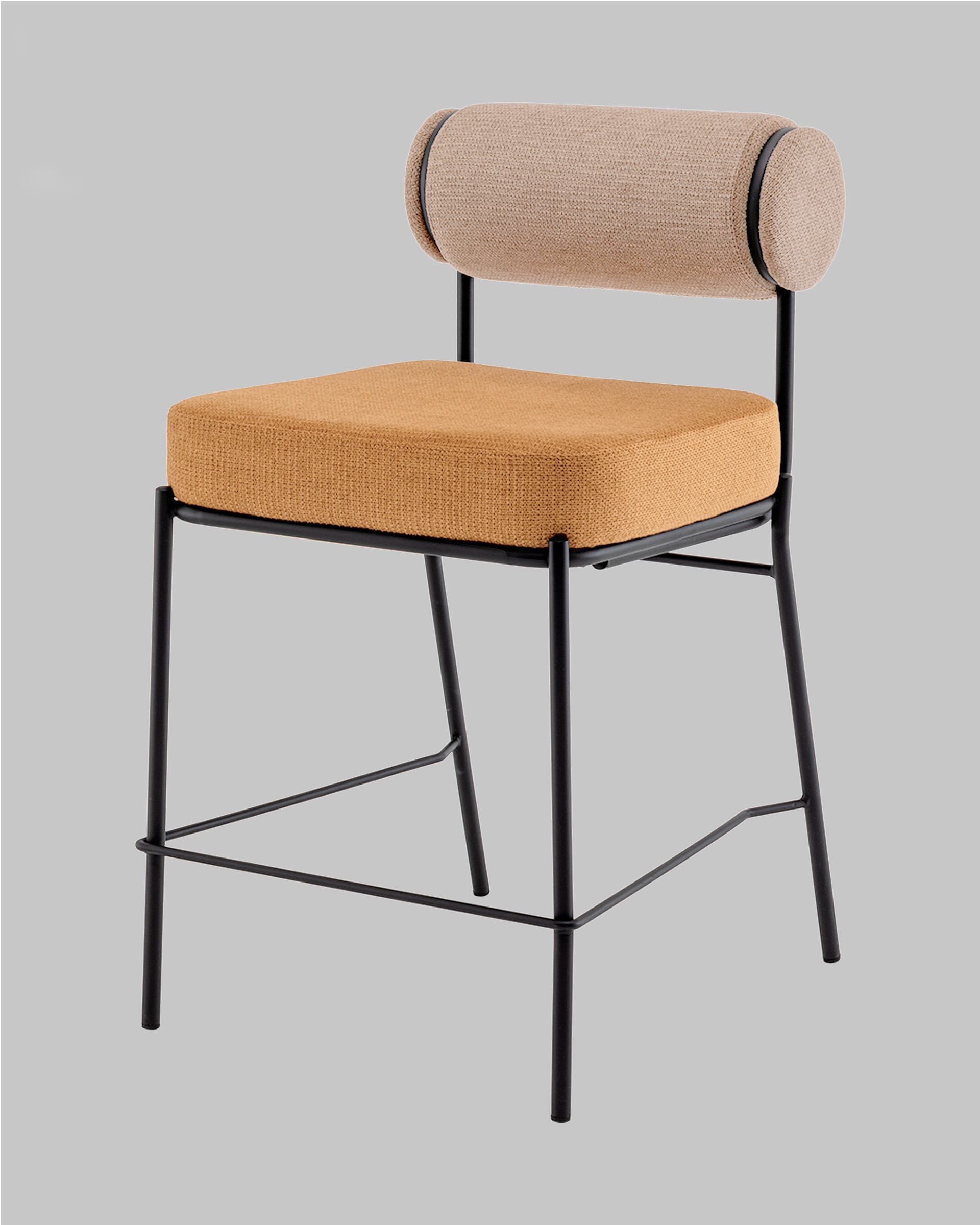 Стул полубарный Ponpoun бежевый терракотовый