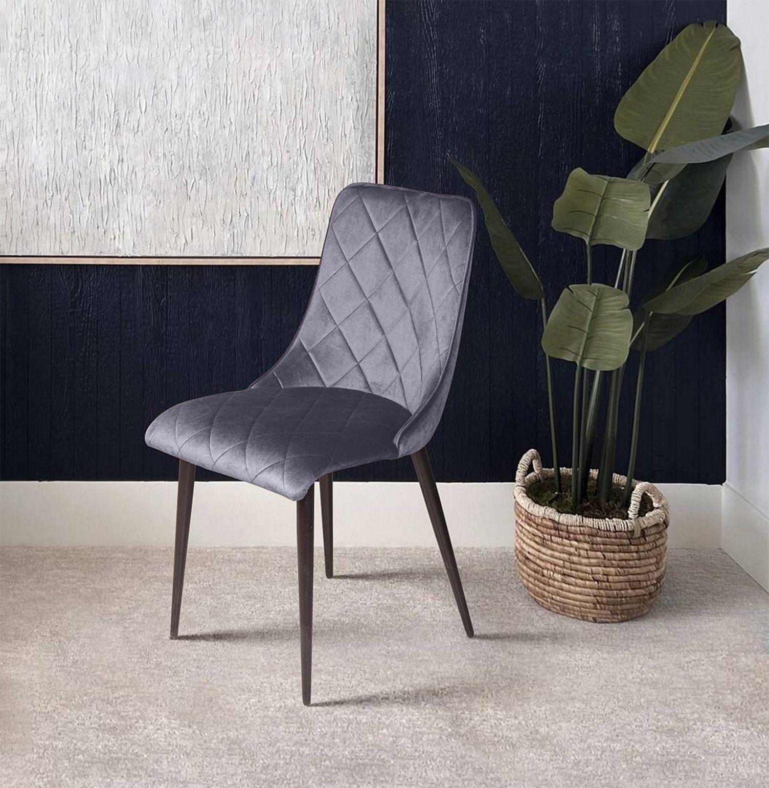 Стул Патрик, бархат серый 27