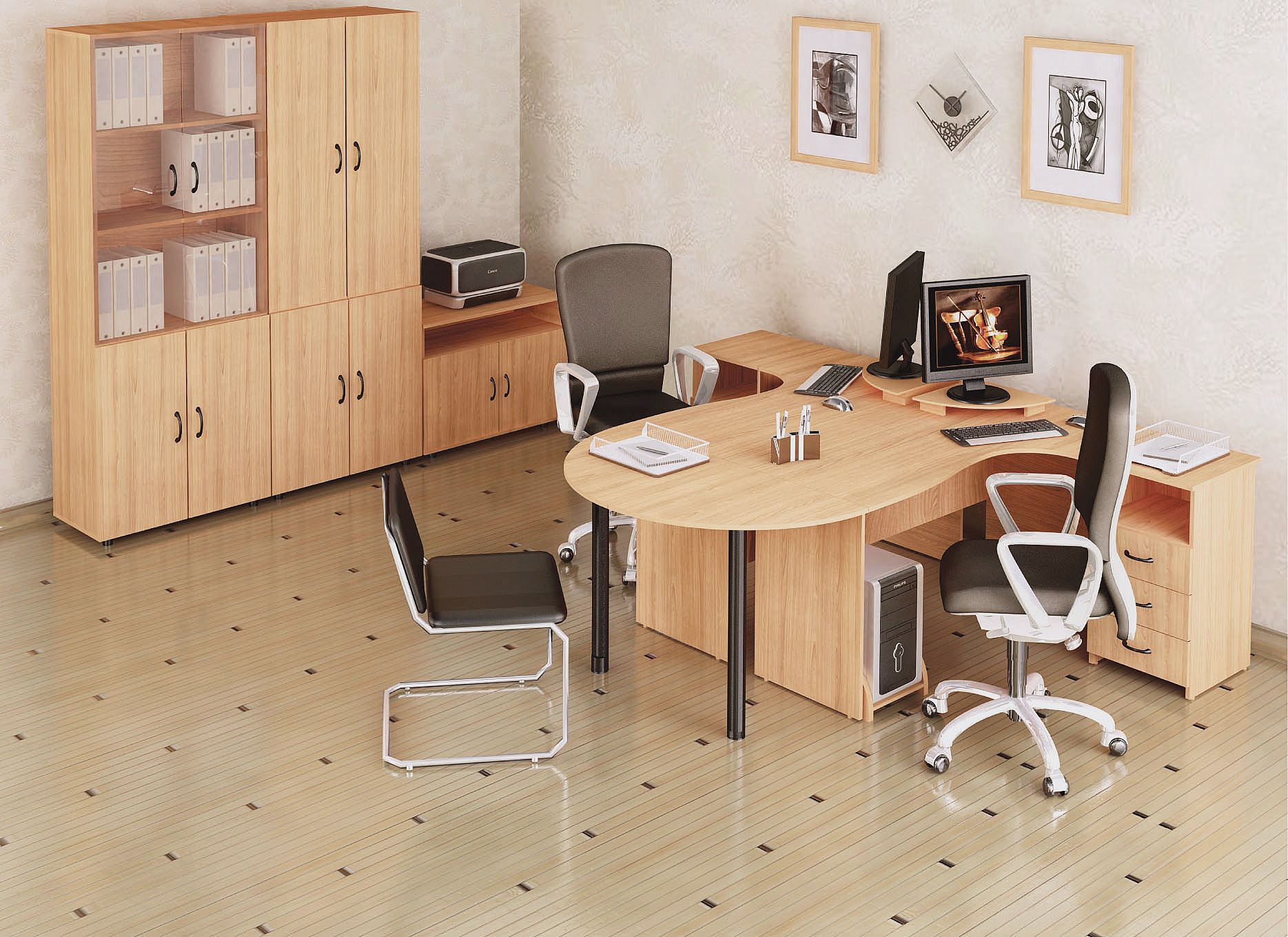 Стол письменный "Канц", 1600х600х750 мм, цвет бук невский, СК20.10