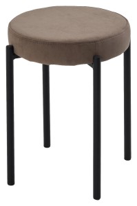 Табурет СТЭК штабилируемый цвет B5 Капучино, велюр / черный каркас