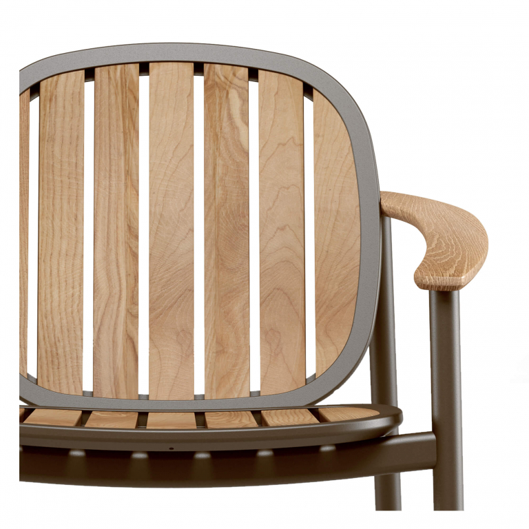 Кресло деревянное Twins коричневый, натуральный