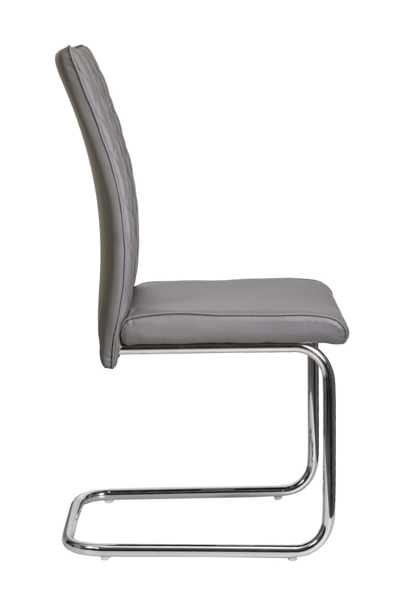 Стул Ronald, серый, экокожа