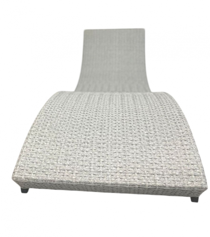 Шезлонг-лежак плетеный Tama белый люкс