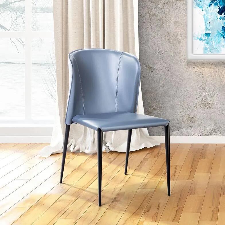 Стул Альберт, кожа антрацит