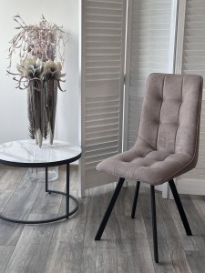 Стул ДАРЛИНГ 360 град. поворот. B5 Капучино, велюр / черный каркас,