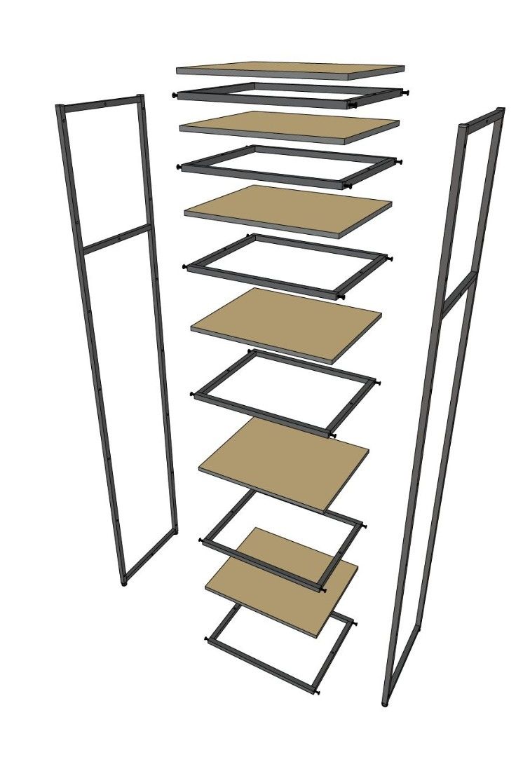 Стеллаж для одежды A2260-20 220х60х45