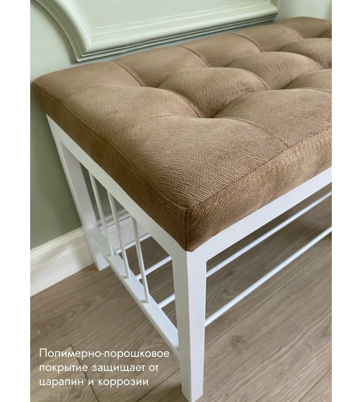 Банкетка Сканди-60 (светло-коричневый/белый)