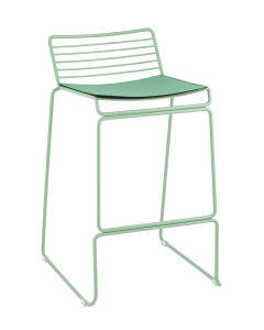 Стул полубарный Danny зеленый с подушкой