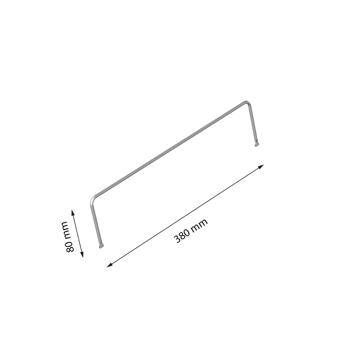 Разделитель металлический MET-DIV80, 380 мм