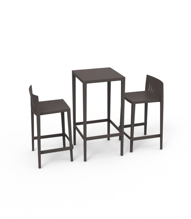 Стул пластиковый полубарный Spritz Basic бронзовый