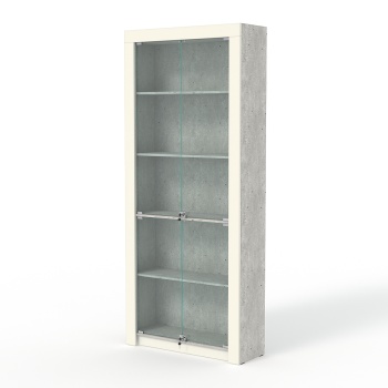 Стеллаж из ДСП "Модерн" №1А, Метрополитан Грей и Белый