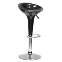 Барный стул Бомба, черный глянец