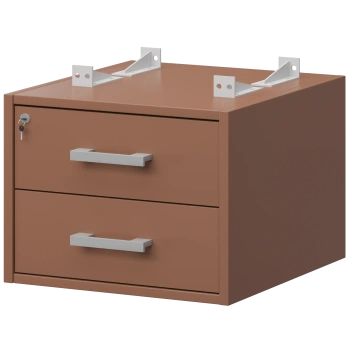 Тумба подвесная для столов на м/каркасе гл.600 мм Арго-М АМТ2-02Ц.60 Терракота/Белый