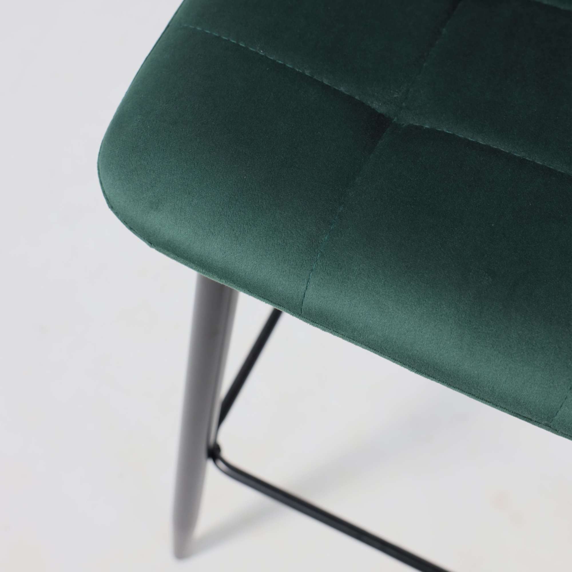 Стул барный Stella, зеленый, велюр