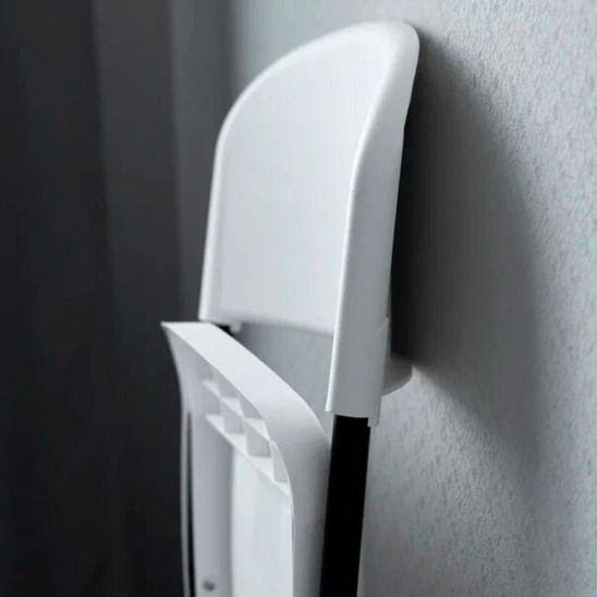 Стул складной Мармарис, белый, черный каркас