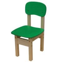 Стул детский "Яблочко-2", рост 2 (115-130 см), фанера/дерево, зеленый