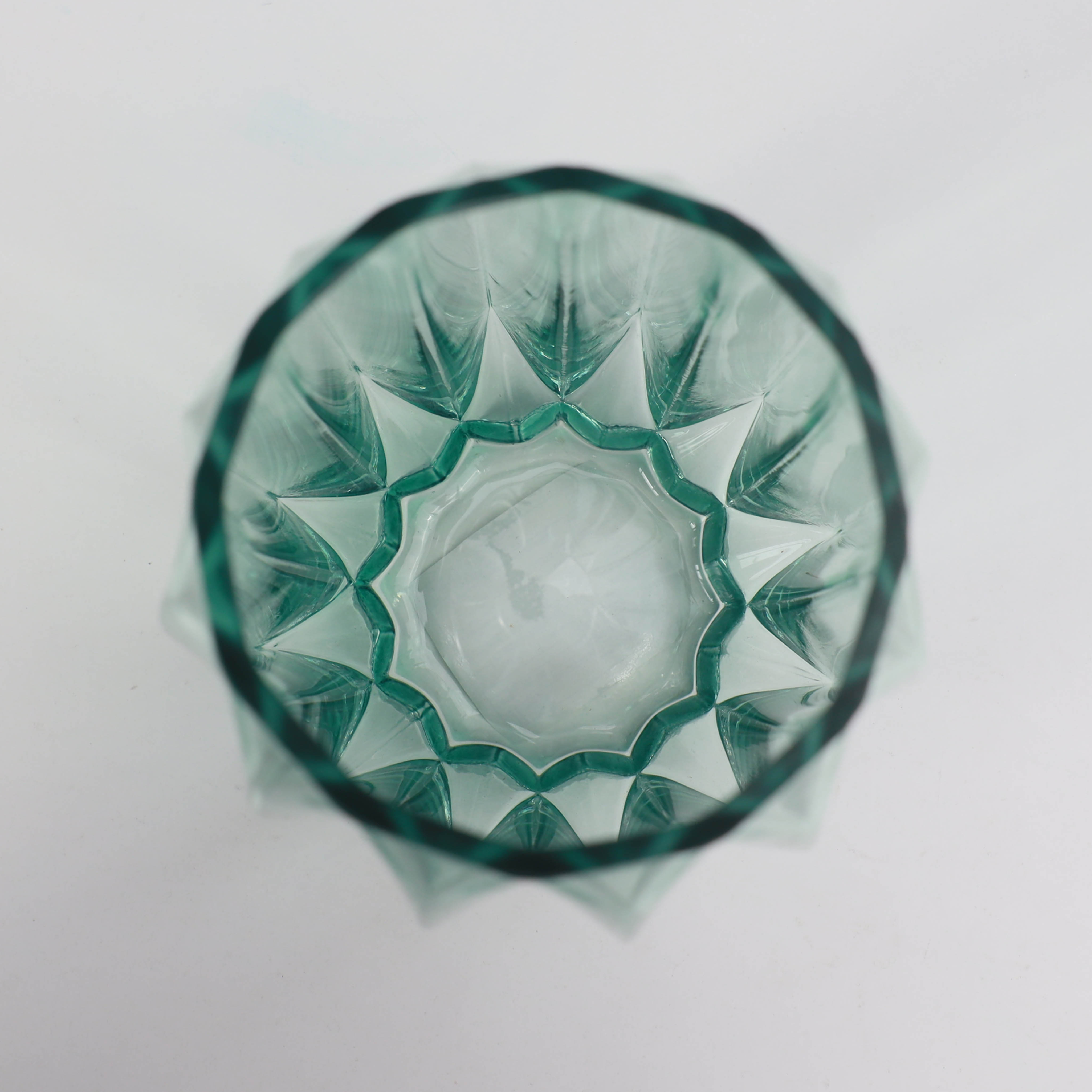 Ваза стеклянная MOON, зеленый, 8*20см