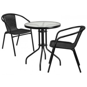 Комплект мебели Асоль LRC03/LRT02-D60 Black (2+1)