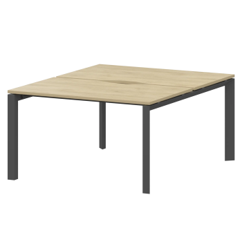 Бенч двойной на 2 рабочих места на металлокаркасе Аргентум-МП НТМП.П.Б2-120 Баттл Рок/Антрацит