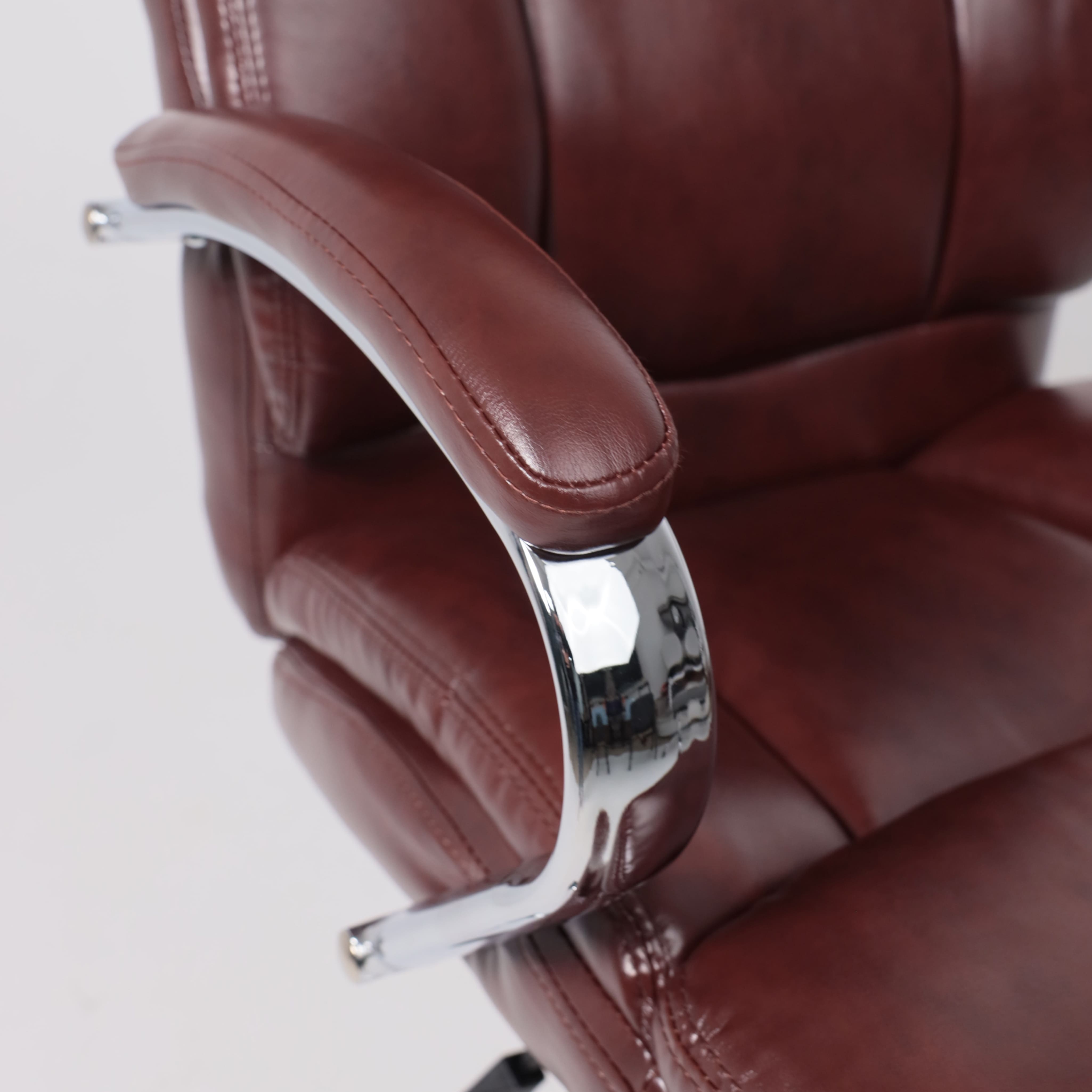 Кресло поворотное Leonardo, коричневый бриллиант, экокожа