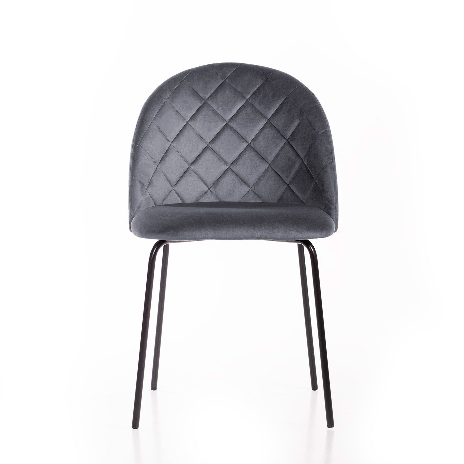 Стул Норд ромб, бархат серый 27