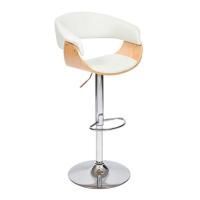 Барный стул Vimta, белый/ натуральный