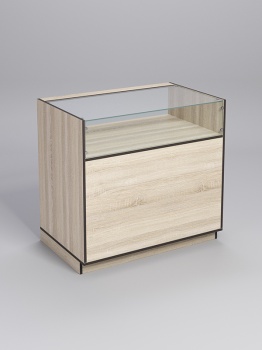 Прилавок "ТОРГОВЫЙ" №2, Дуб Сонома, кромка Дуб Венге