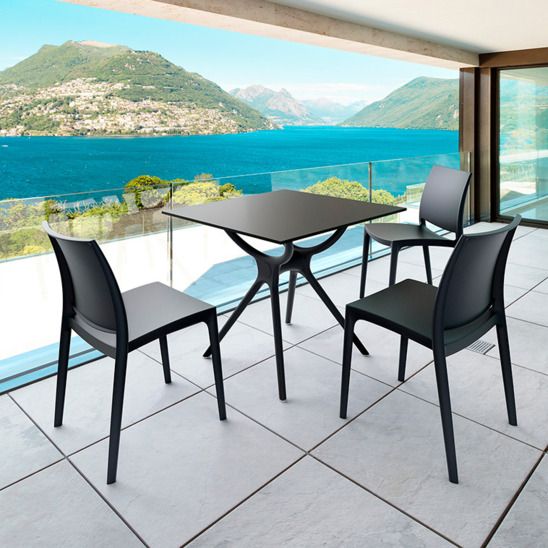 Стул пластиковый Maya, черный