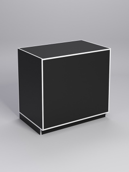 Прилавок "ТОРГОВЫЙ" №1-ДП, Черный, кромка белая