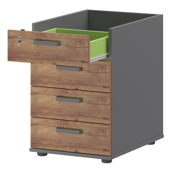 Корпус тумбы приставной с ЦЗ Смарт СМТ-4ПЦ Графит/Таксония