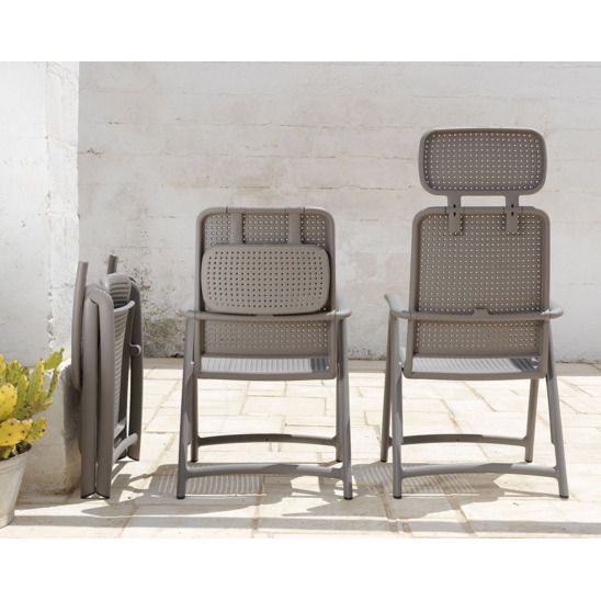 Кресло пластиковое складное Acquamarina, тортора