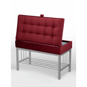 Банкетка Н-76 (серый/красный)