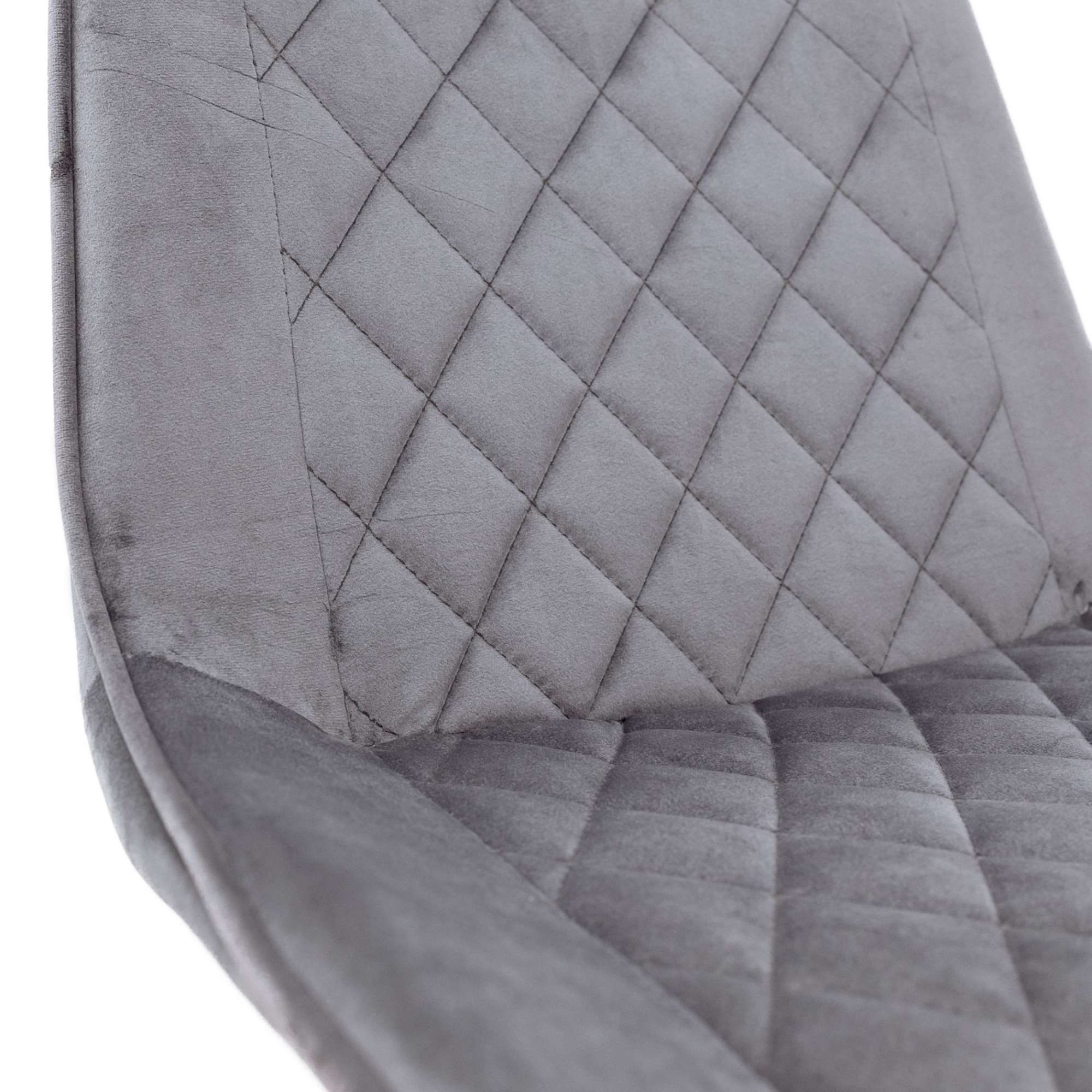 Стул барный Leros, серый, велюр