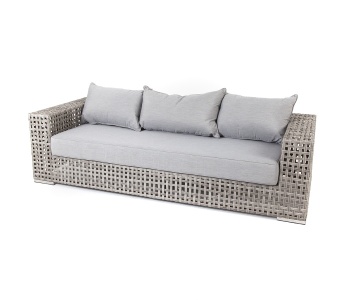 "Тито" диван из искусственного ротанга трехместный, цвет серый (уценка)цвет Серый
