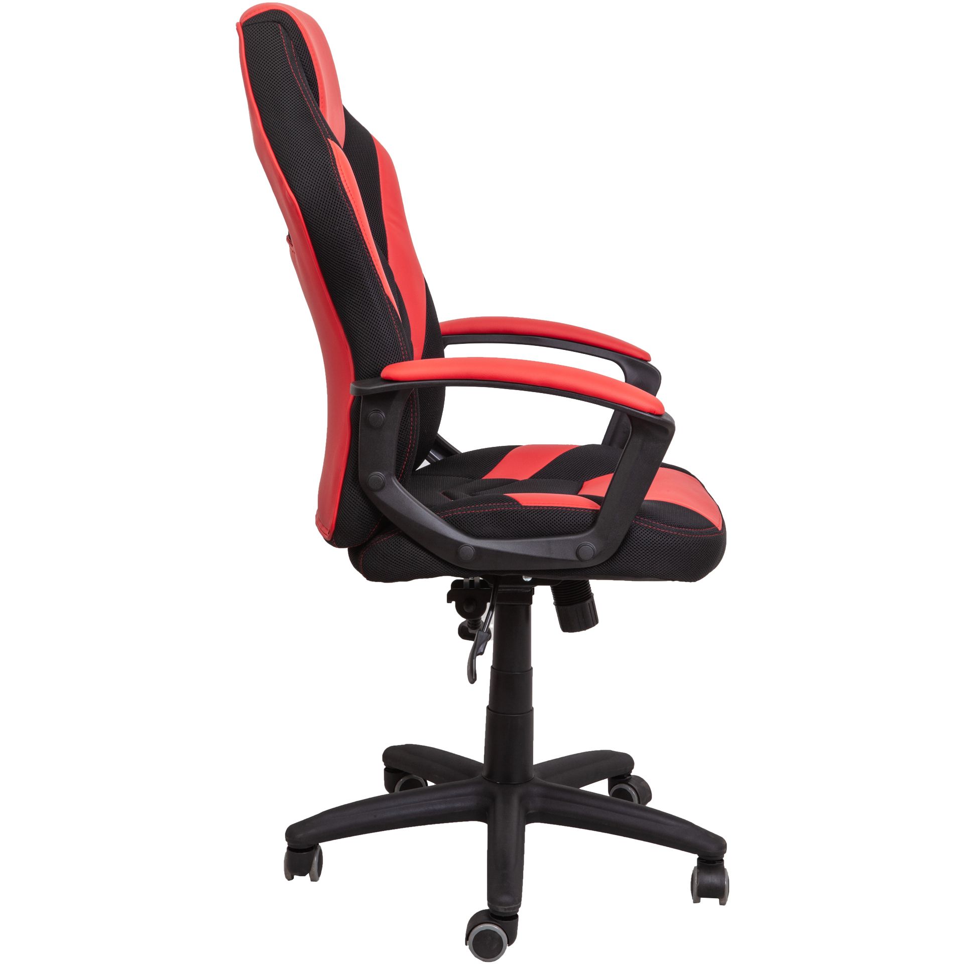 Кресло поворотное Tiger, красный + черный, экокожа