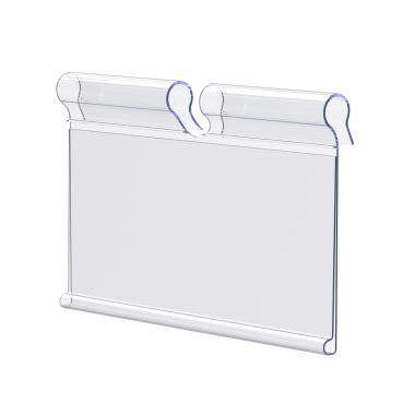 Ценникодержатель на крючок VH39 прозрачный, 80 мм