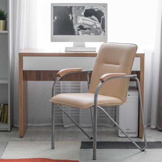 Стул Самба, светло-бежевый, каркас хром