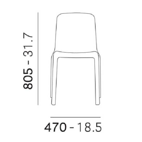 Кресло пластиковое Сауайо, красный