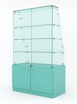Прилавок "ИСТРА" №115 (с дверками), Тиффани Аква
