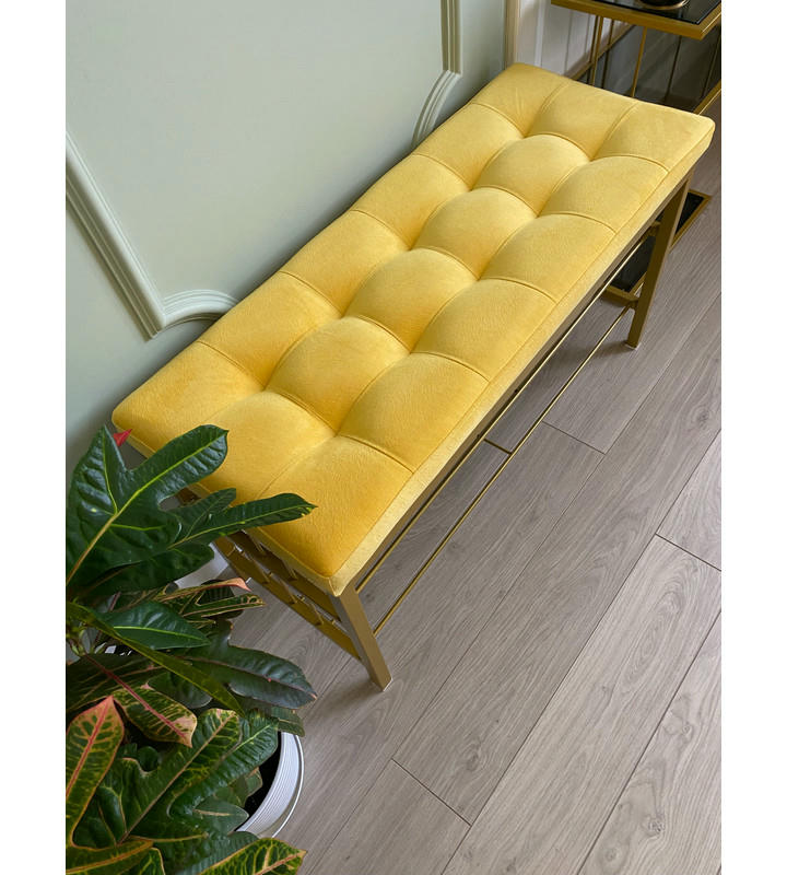 Банкетка Сканди-96-2 (желтый/золото)