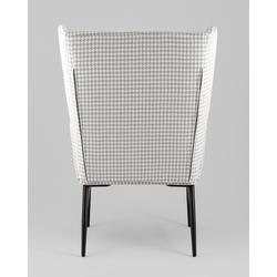 Кресло Мэйден гусиная лапка серый