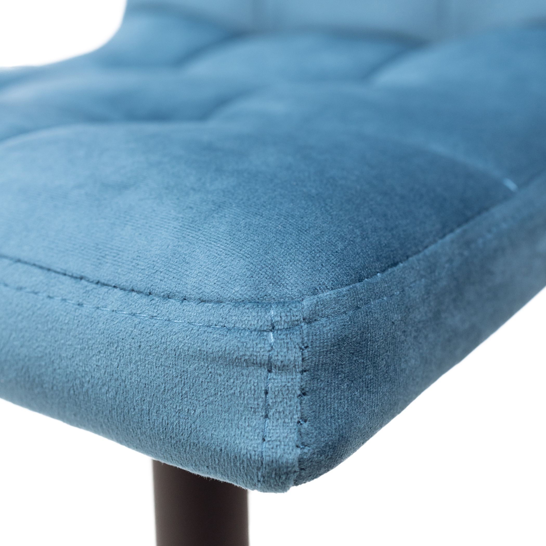 Стул барный Amazon, темно-лазурный, велюр