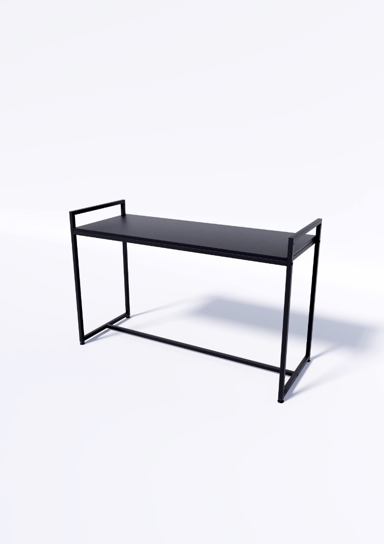 Стол TEVOLO демонстрационный черный-дуб сонома В75Ш120Г45