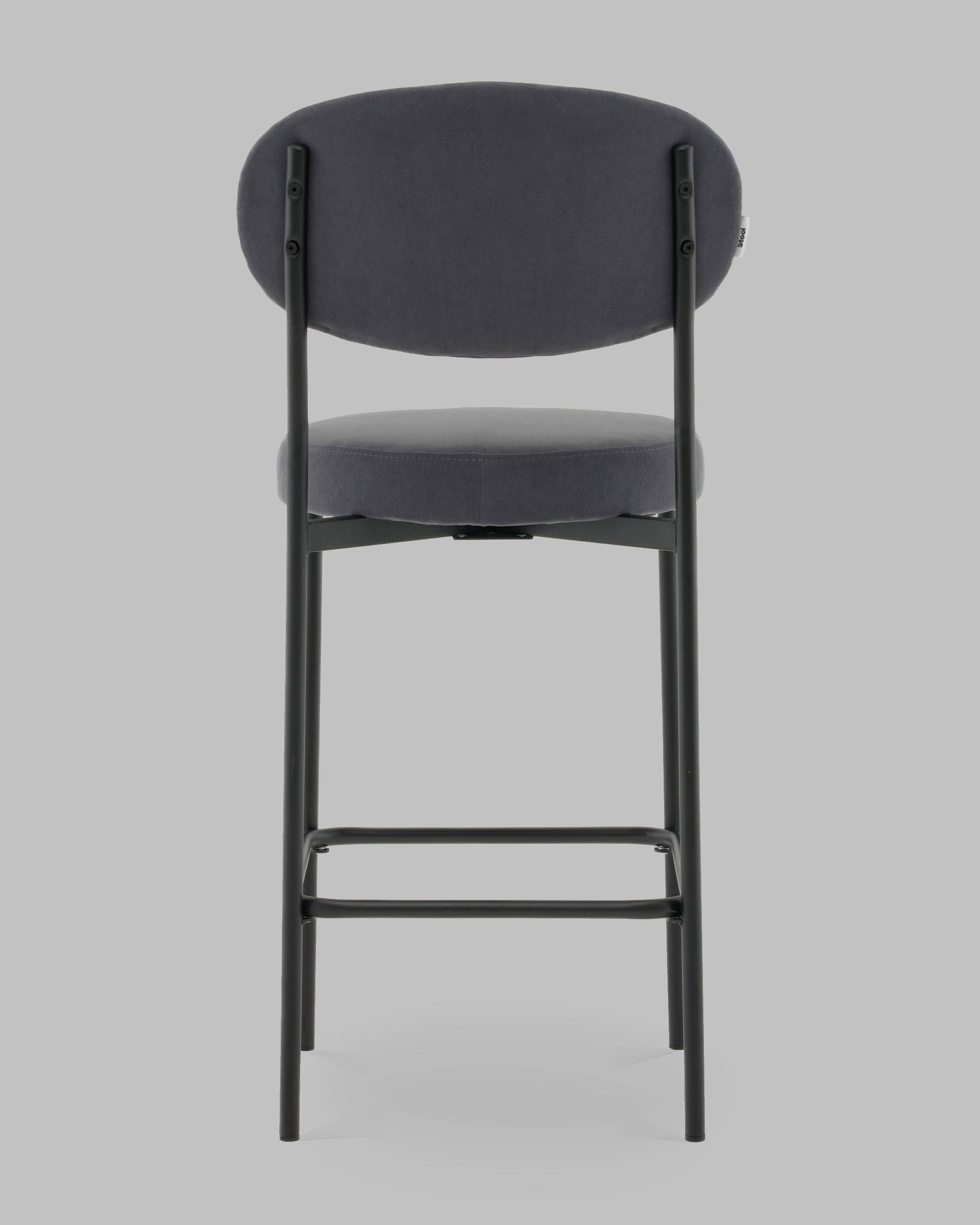 Стул Полубарный Бриф DD велюр тёмно-серый